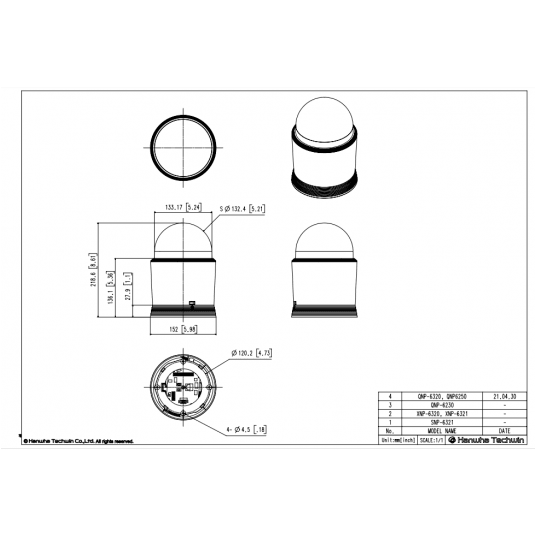 Kamera IP PTZ Hanwha Vision Seria Q 2 MPix - QNP-6320