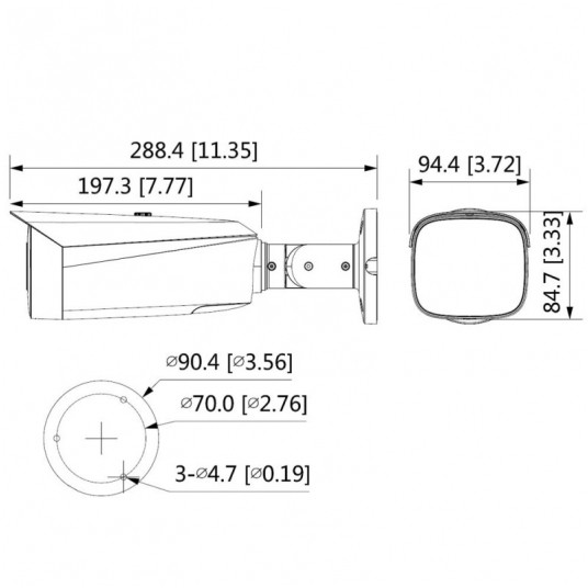 Kamera IP tubowa Dahua Dual Light 5 Mpix - IPC-HFW3549T1-AS-PV-0280B-S5