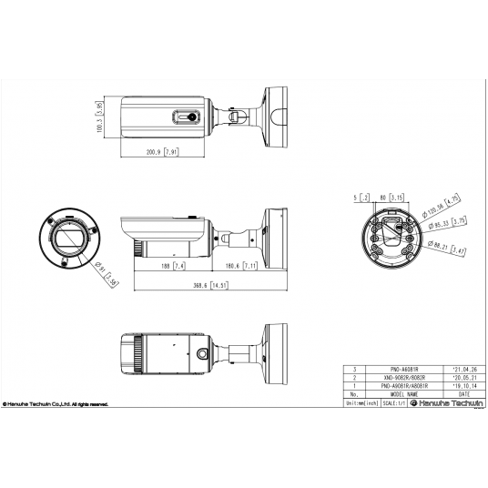 Kamera IP tubowa Hanwha Vision 8 Mpix - PNO-A9081RLP