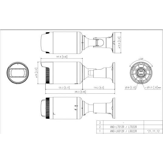 Kamera IP tubowa Hanwha Vision Seria A 2 MPix - ANO-L6082R