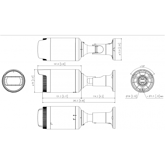 Kamera IP tubowa Hanwha Vision Seria A 4 MPix - ANO-L7012R