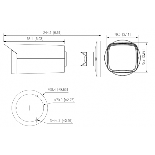 Kamera IP tubowa IR Vari-focal WizSense 5MPix Dahua - IPC-HFW3541T-ZAS-27135-S2