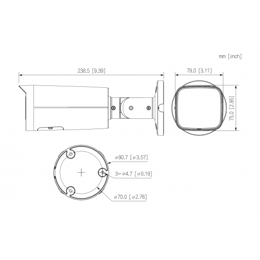 Kamera IP tubowa Smart Dual Light Fixed-focal WizMind Dahua 8MPix -IPC-HFW5859T-ASE-IL-0280B -zdjęcie numer 5