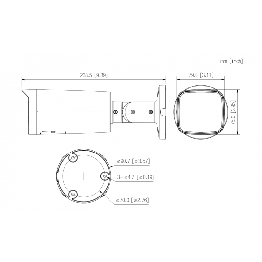 Kamera IP tubowa Smart Dual Light Fixed-focal WizSense Dahua 8MPix - IPC-HFW2849T-AS-IL-0360B