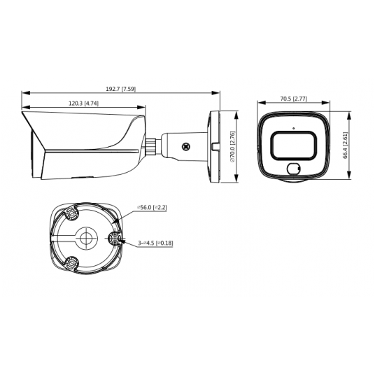 Kamera IP tubowa WizMind Dahua 5 Mpix - IPC-HFW3549E-AS-LED-0280B