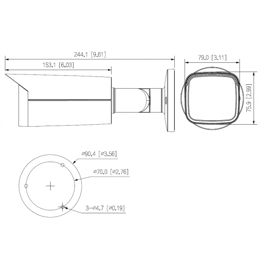 Kamera IP tubowa WizMind Dahua 8 Mpix - IPC-HFW4841T-ZAS-27135