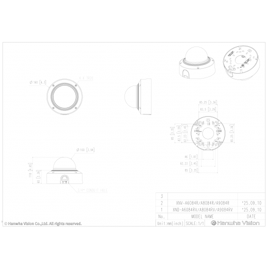 Kamera kopułkowa 2MP AI Hanwha Vision - XND-A6084RV -zdjęcie numer 5