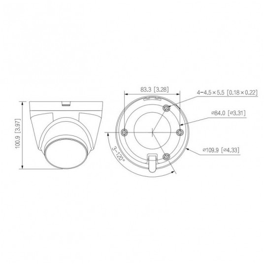Kamera kopułkowa 4 MP Dahua - IPC-HDW1439V-A-IL-0280B-BLACK