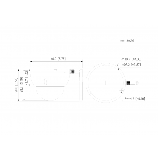 Kamera kopułkowa 4MP Wi-Fi Dahua - IPC-HDBW1430DE-SW-0360B -zdjęcie numer 3