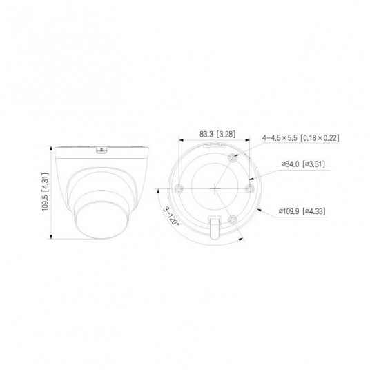 Kamera kopułkowa AI WizSense 4 MP Dahua - IPC-HDW2449T-S-LED-0280B-PRO