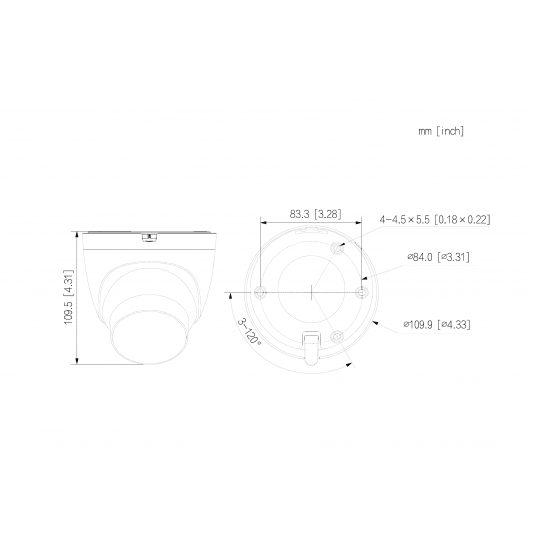 Kamera kopułkowa IP 12MP WizSense Smart Dual Light Dahua - IPC-HDW21249T-S-IL-0280B -zdjęcie numer 3