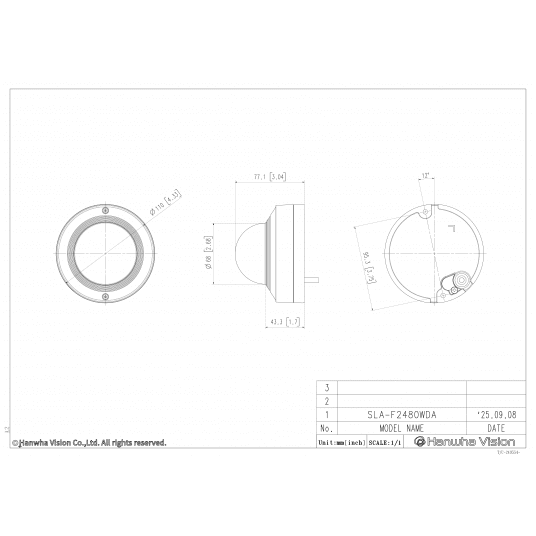 Kamera kopułkowa zewnętrzna Hanwha Vision - SLA-F2480WDA -zdjęcie numer 5