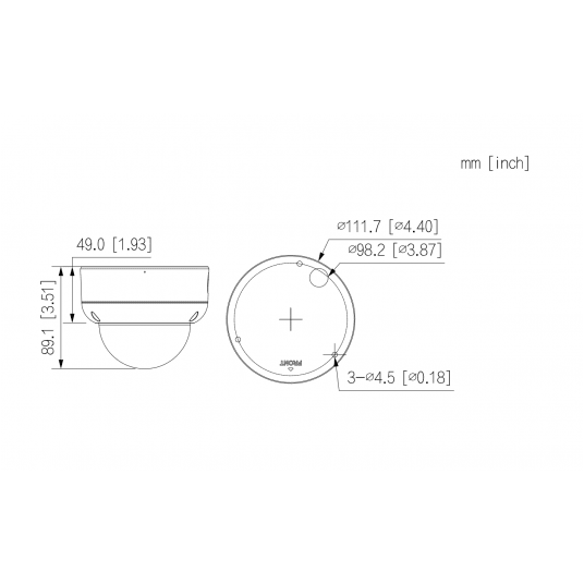 Kamera kopułowa IP 8MP Smart Dual Light WizSense Dahua – IPC-HDBW3849E-AS-IL-0280B-Black -zdjęcie numer 3
