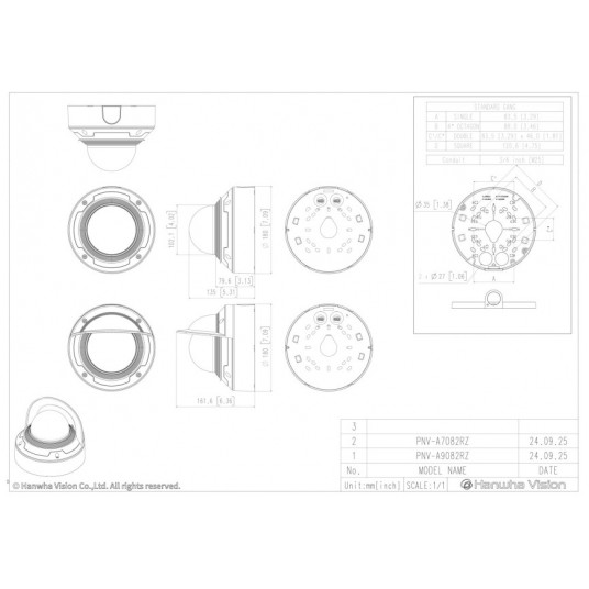 Kamera kopułowa wandaloodporna AI 8 MP Hanhwa Vision - PNV-A9082RZ -zdjęcie numer 3