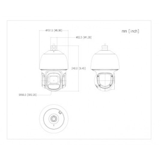 Kamera obrotowa PTZ 4 MP Dahua - SD3D416NB-GNY -zdjęcie numer 3