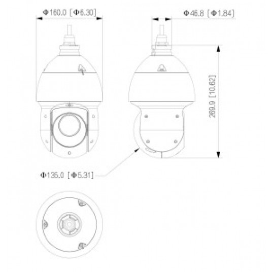 Kamera obrotowa PTZ 4 MP Dahua - SD4D425MB-HNR -zdjęcie numer 3