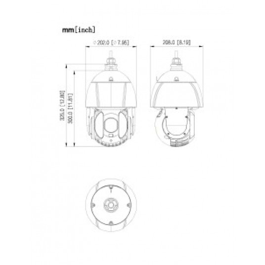 Kamera obrotowa PTZ IR Dahua STARVIS™ CMOS 4 MP - SD6E445MB-HNR-A-PV1