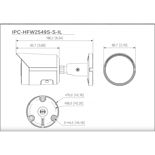 Kamera Smart Dual Light Bullet WizSense Dahua 5MPix - IPC-HFW2549S-S-IL- 0280B