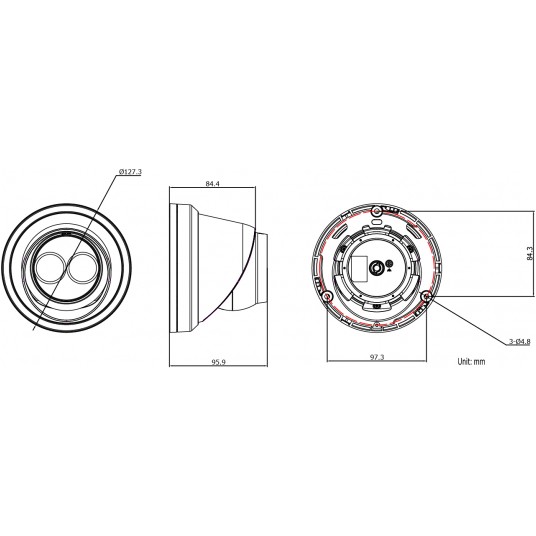 Kamera Smart IP 2MPix turret H.265+, 30m IR, obiektyw 2,8mm, szara TruVision - TVGP-M01-0201-TUR-G