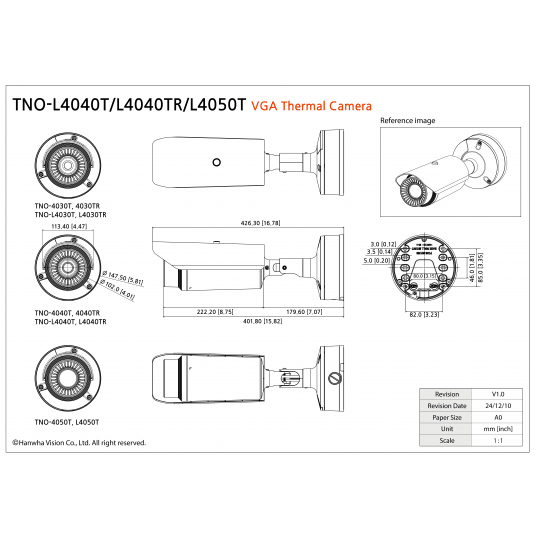 Kamera termowizyjna Hanwha Vision dla profesjonalnych systemów monitoringu - TNO-L4050T -zdjęcie numer 6