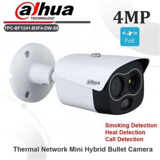 Kamera termowizyjna hybrydowa Dahua z analityką AI 3,5mm i 4mm - TPC-BF1241-B3F4-DW-S8