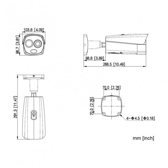 Kamera termowizyjna hybrydowa Dahua z analityką AI 7mm i 8mm- TPC-BF2241-B7F8-DW-S2