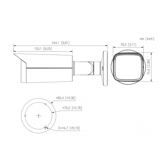 Kamera tubowa 4MP AI Dahua - IPC-HFW5442T-ASE-0280B-S3-BLACK -zdjęcie numer 4