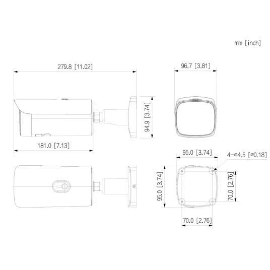 Kamera tubowa 8MP Smart Dual Light WizMind Dahua – IPC-HFW5859E1-ZHE-IL-2712-Black -zdjęcie numer 4