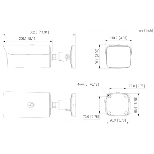 Kamera tubowa IP 4 MP WizColor Dahua – IPC-HFW5459Z-ZHE-PV-2712-PRO-Black -zdjęcie numer 4