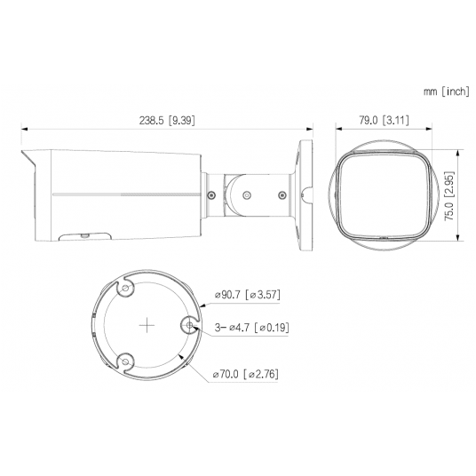 Kamera tubowa IP 4MP Smart Dual Light WizMind Dahua - IPC-HFW5459T-ASE-IL-0280B-Black -zdjęcie numer 4