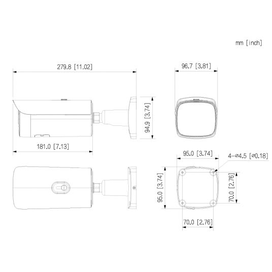 Kamera tubowa IP 5MP Dual Light AI WizMind – IPC-HFW5559E1-ZHE-IL-27135 -zdjęcie numer 3