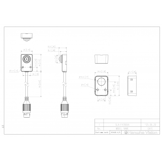 Kamera typu pinhole dyskretna Hanwha Vision - SLA-F4780VA -zdjęcie numer 5
