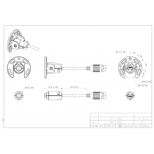 Moduł kamery cylindrycznej Hanwha Vision - SLA-F2480A -zdjęcie numer 1