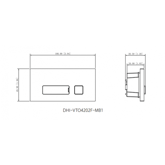 Moduł przyciskowy 1-przyciskowy Dahua - VTO4202F-MB1 -zdjęcie numer 3
