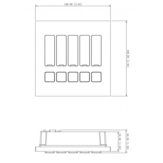 Moduł przyciskowy 5-przyciskowy Dahua - VTO4202F-MB5 -zdjęcie numer 3