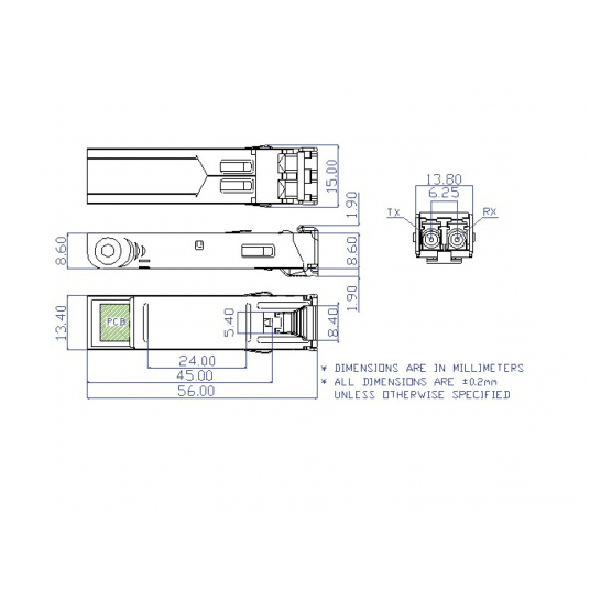 Moduł SFP 10G Aritech - S40-2SLC-10 -zdjęcie numer 2