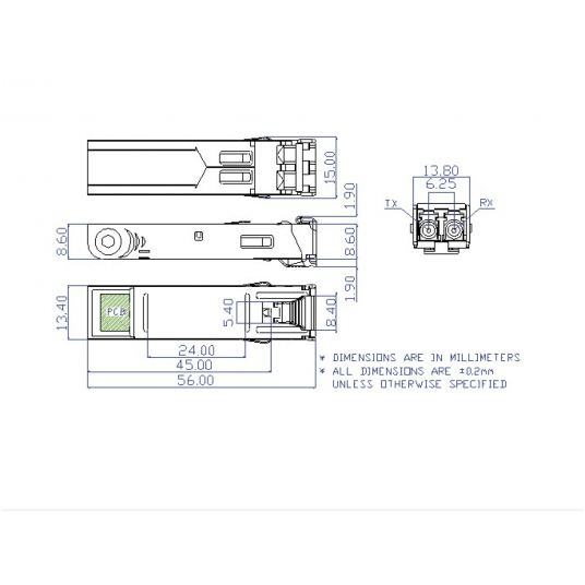Moduł SFP 10G Multi-Mode Aritech - S40-2MLC -zdjęcie numer 2