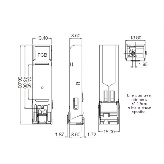 Moduł SFP jednomodowy Aritech - S30-1SLC/B-20 -zdjęcie numer 2