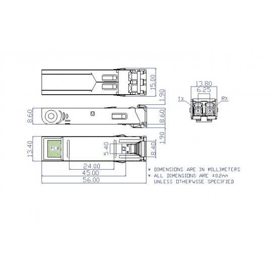 Moduł SFP wielomodowy Aritech - S30-2MLC-2 -zdjęcie numer 2