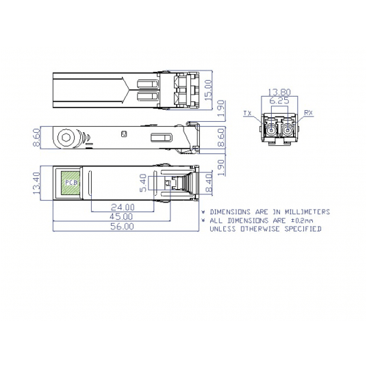 Moduł SFP wielomodowy Aritech - S30-2MLC -zdjęcie numer 2