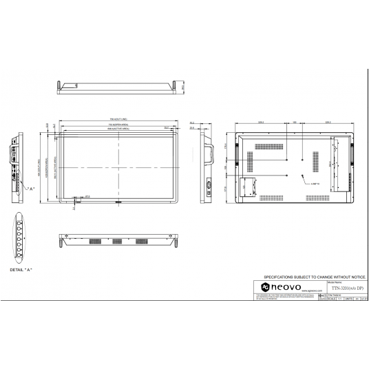 Monitor LED 32-calowy Full HD, 24/7 AG Neovo - TTN-3201
