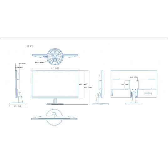 Monitor przemysłowy LED Full HD Hanwha Vision 27 cali - SMT-2710