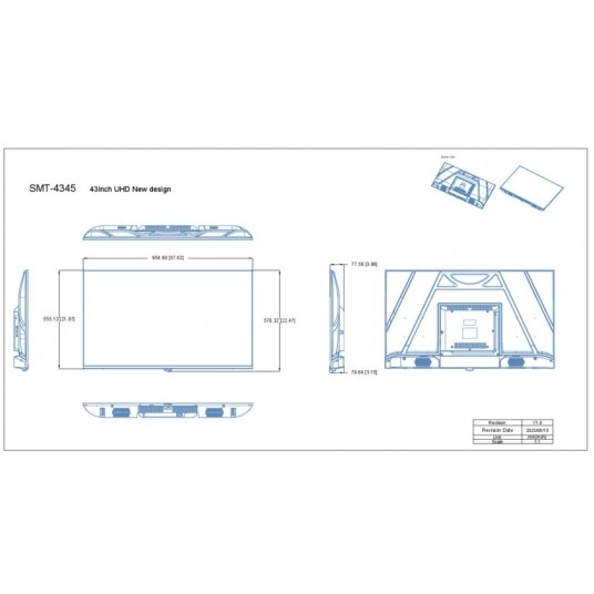 Monitor przemysłowy UHD 43 cale Hanwha Vision - SMT-4345 -zdjęcie numer 5