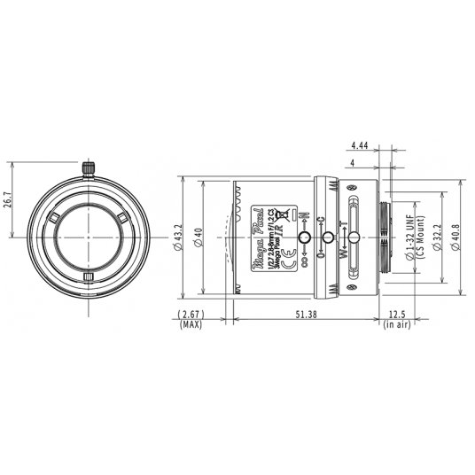 Obiektyw 1/2,7" zmiennoogniskowy (2,8–8 mm) Tamron - TAMRON-M13VM288IR -zdjęcie numer 2