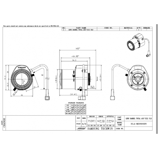 Obiektyw zmiennoogniskowy z automatyczną przysłoną Hanwha - SLA-M2890DN