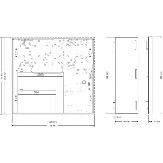 Obudowa metalowa 17/40/DSPR/S/PUSTA PULSAR – AWO220PU -zdjęcie numer 3