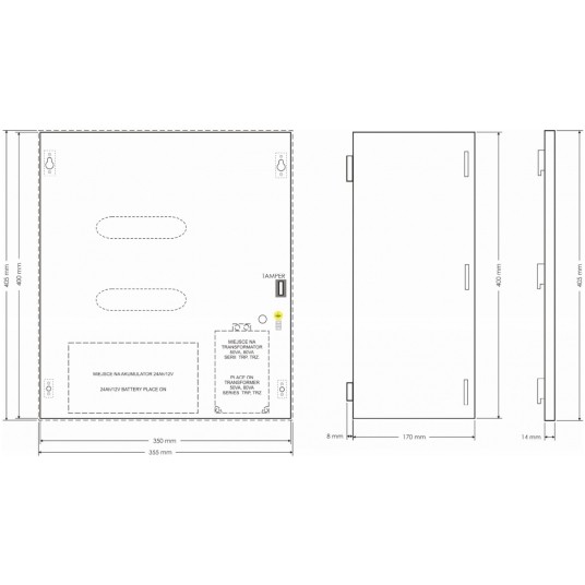 Obudowa metalowa 24/80/DS/PUSTA PULSAR – AWO301PU -zdjęcie numer 3