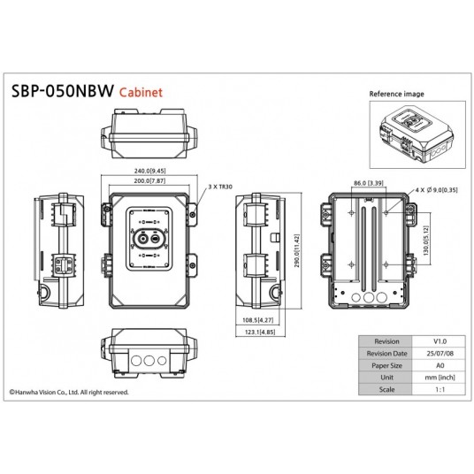Obudowa montażowa Hanwha Vision - SBP-050NBW