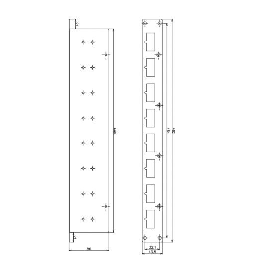 Panel krosowy do ochrony OVP PATCH-8-101M Metel - 4-500-211 -zdjęcie numer 2