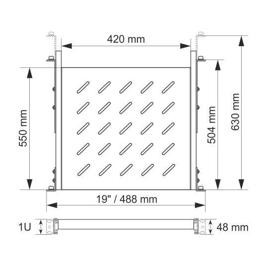 Półka wysuwana do szaf RACK 19 Pulsar - RAPW800 -zdjęcie numer 3
